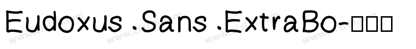 Eudoxus Sans ExtraBo字体转换